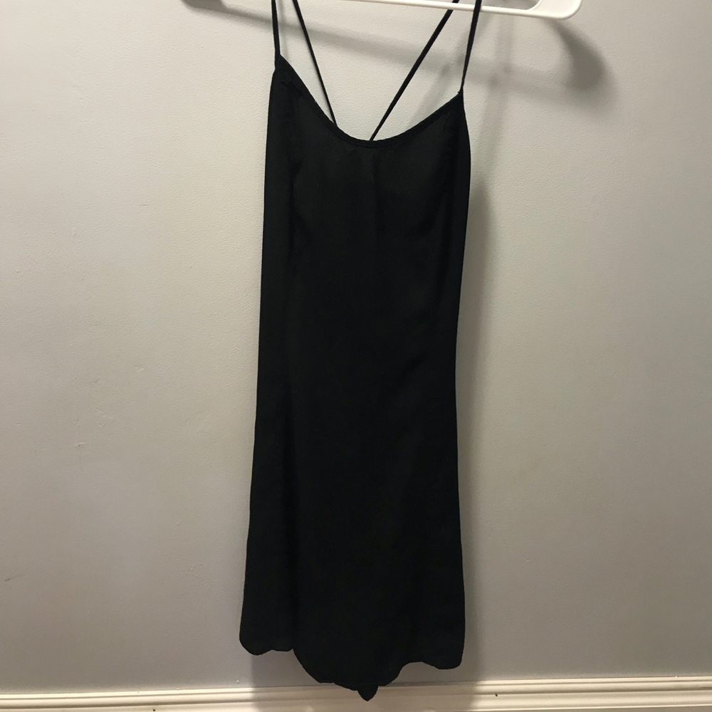 Black Open Back Mini Dress